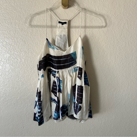 Tibi Pleated Camisole Peplum Racerback Blouse size 2 - Picture 2 of 14